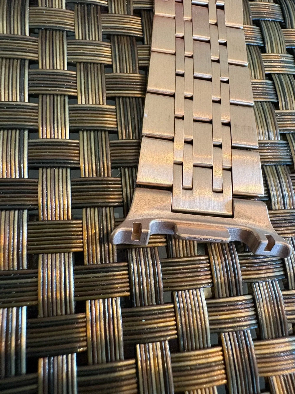 Watch Band- Stainless Steel Rose gold watch band. I am not sure on the size